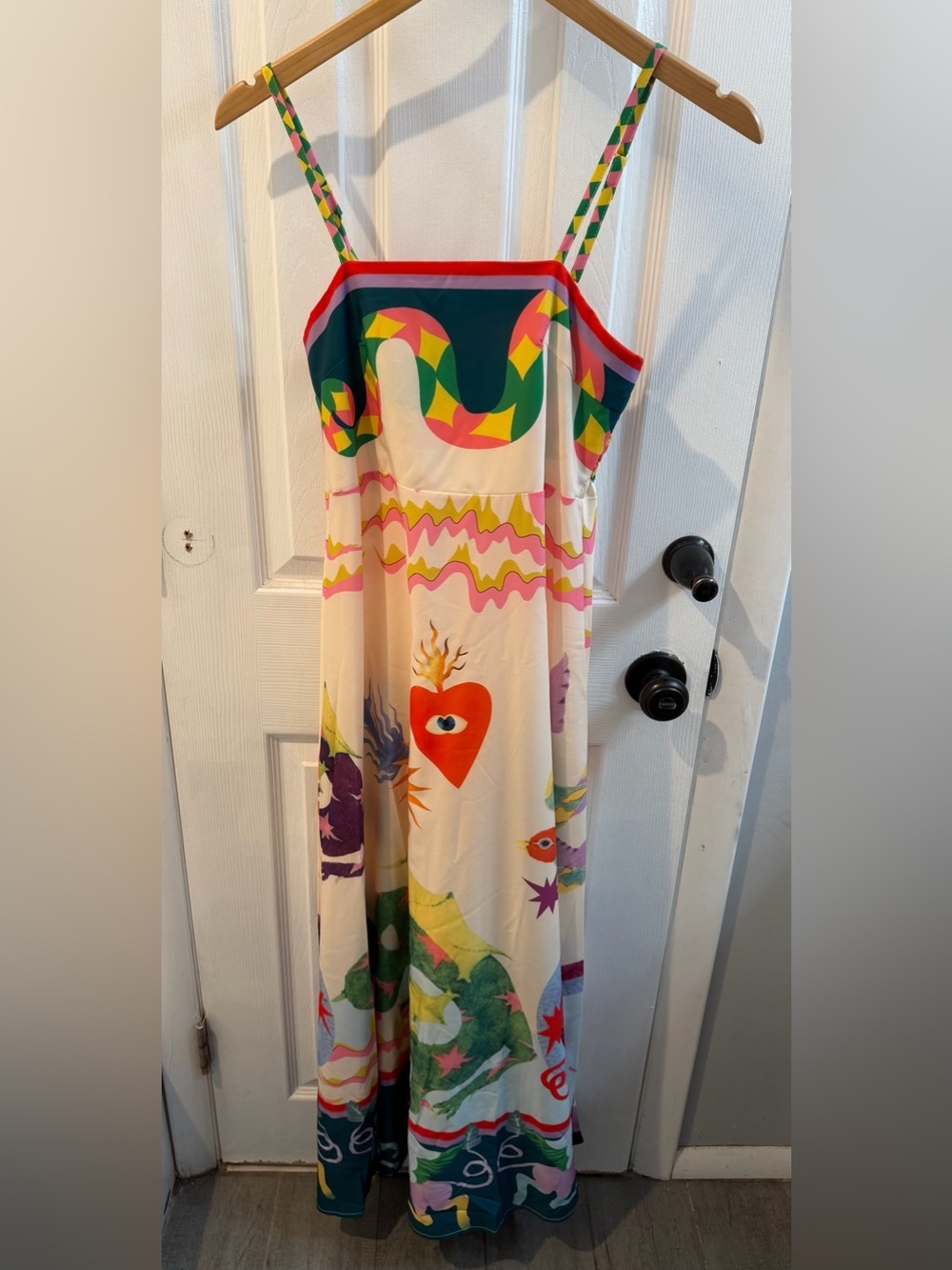 Multicolor Printed Maxi Dress size Medium Tropical Summer Vacation